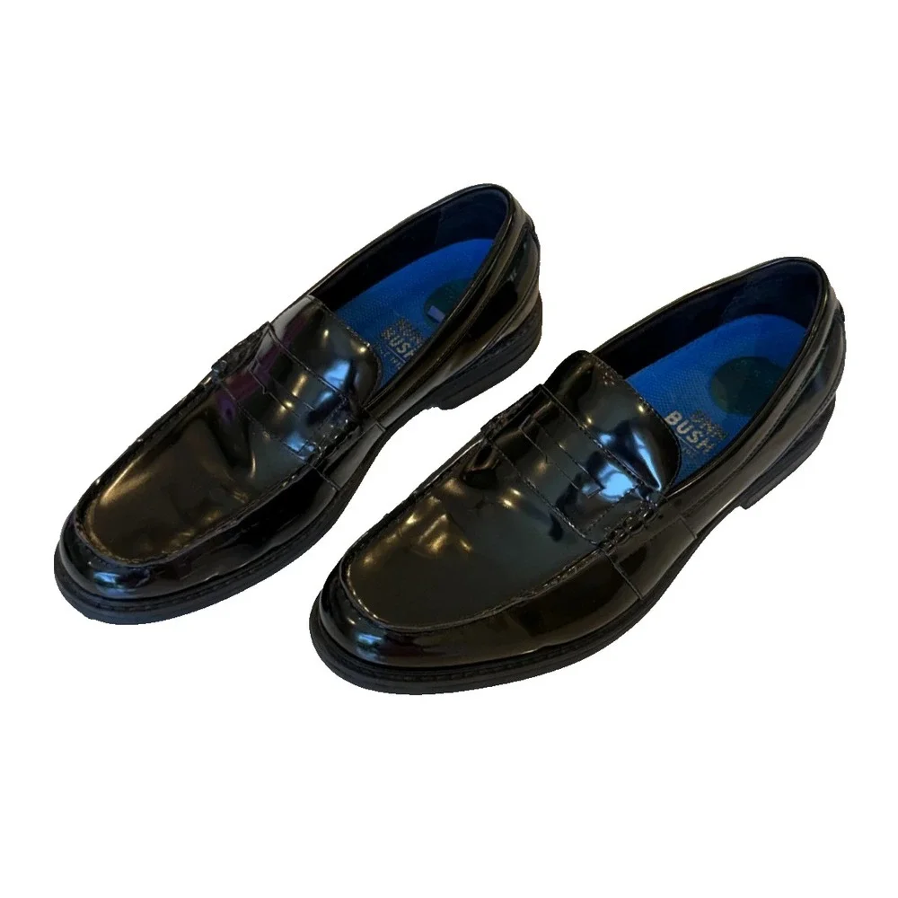 Nunn Bush Men's Patent Leather Penny Loafer Dress Shoes; Black; 12M